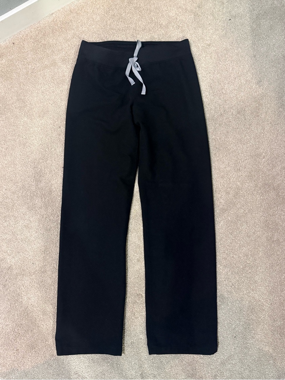 Figs Black Technical Collection Straight Leg Scrub Pants Size S